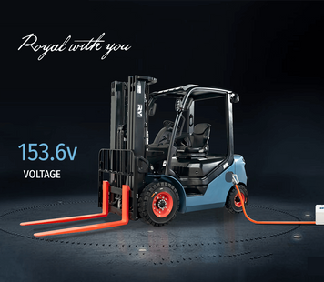 Diluncurkan Forklift Baterai Lithium Tegangan Tinggi 153.6V